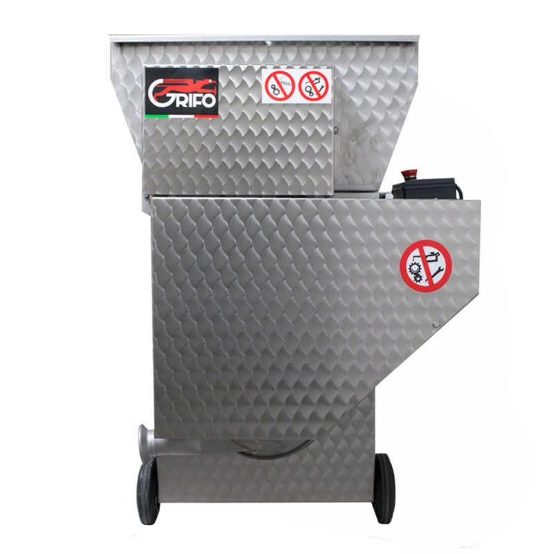 GRIFO DVEP50I Σπαστήρας Σταφυλιών Ηλεκτροκίνητος 3HP IΝΟΧ με Διαχωριστήρα και Αντλία