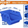 WADFOW ΣΕΤ ΣΚΑΦΑΚΙΑ ΑΠΟΘΗΚΕΥΣΗΣ 165Χ110Χ80mm 6ΤΕΜ (WTB8336)