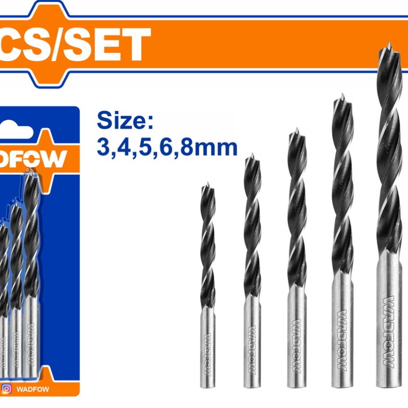 WADFOW ΣΕΤ ΤΡΥΠΑΝΙΑ ΞΥΛΟΥ 5ΤΕΜ (WSJ3K01)