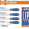 WADFOW ΣΕΤ ΣΚΑΡΠΕΛΑ ΞΥΛΟΥ 6-12-19-25mm 4ΤΕΜ (WWC2204)
