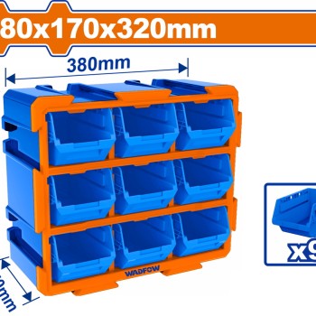 WADFOW ΣΥΡΤΑΡΙΕΡΑ ΑΠΟΘΗΚΕΥΣΗΣ ME ΣΚΑΦΑΚΙΑ 380X170X320mm (WTB8330)