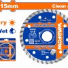 WADFOW ΔΙΑΜΑΝΤΟΔΙΣΚΟΣ TURBO ΞΗΡΑΣ & ΥΓΡΑΣ ΚΟΠΗΣ 115mm (WDC3K02)