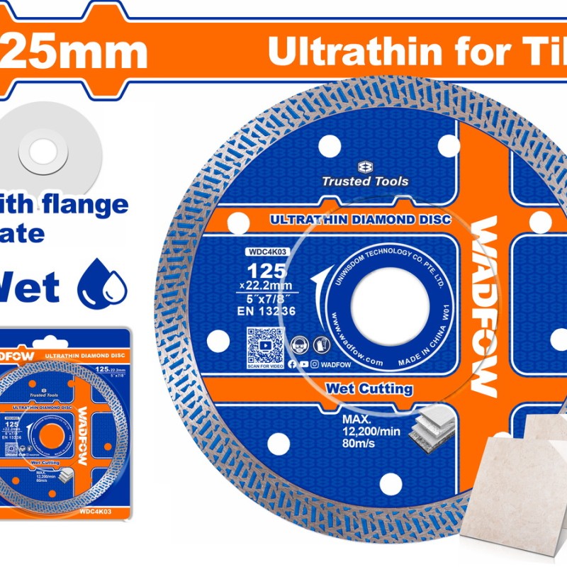 WADFOW ΔΙΑΜΑΝΤΟΔΙΣΚΟΣ ΥΓΡΑΣ ΚΟΠΗΣ ΛΕΠΤΟΣ 125 Χ 1mm (WDC4K03)