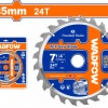 WADFOW ΔΙΣΚΟΣ ΞΥΛΟΥ TCT 185mm X 20mm 24T (WTC1K04)