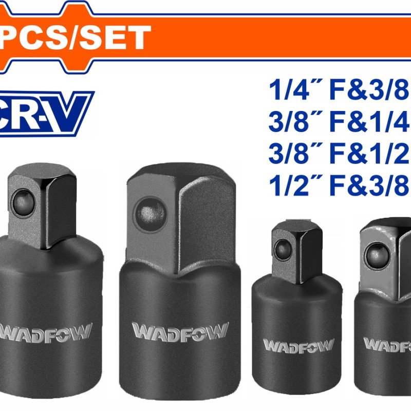 WADFOW ΣΕΤ ΑΝΤΑΠΤΟΡΕΣ ΑΕΡΟΣ ΜΑΥΡΟΙ 4ΤΕΜ (WMS6404)
