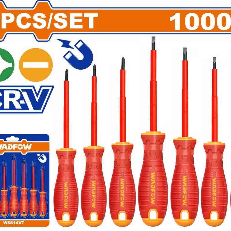 WADFOW ΣΕΤ ΚΑΤΣΑΒΙΔΙΑ ΜΑΓΝ. VDE 1000V 7ΤΕΜ (WSS7407)