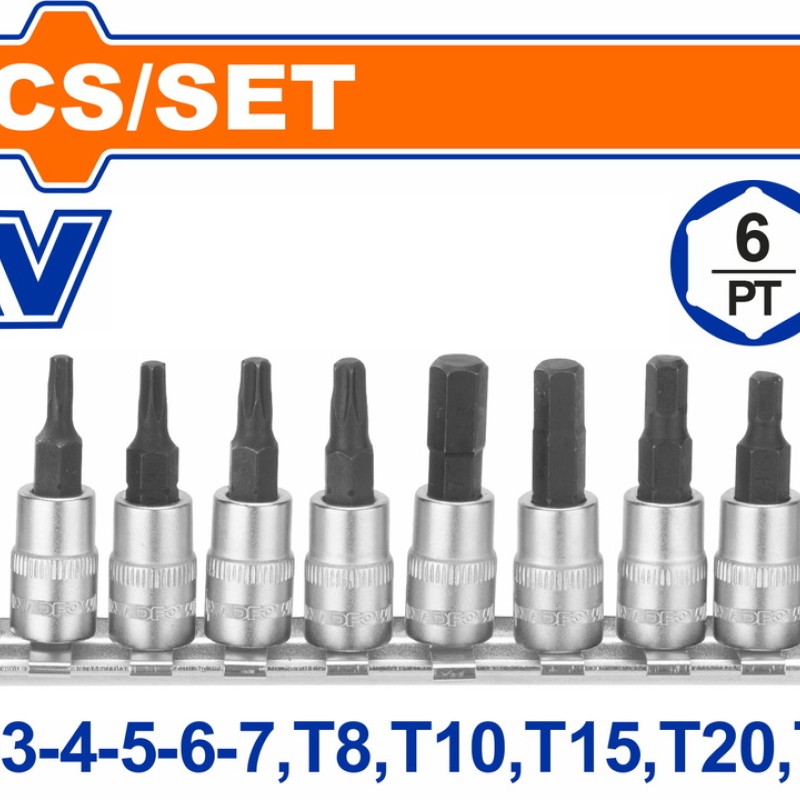 WADFOW ΣΕΤ ΚΑΡΥΔΑΚΙΑ ΑΛΛΕΝ+TORX 1/4