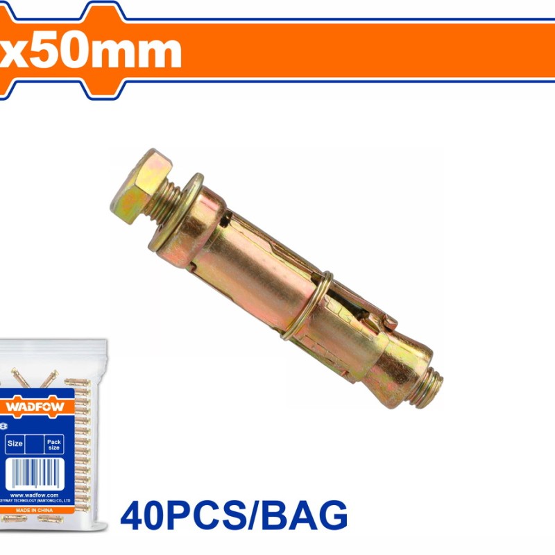 WADFOW ΒΙΣΜΑΤΑ ΜΕΤΑΛΛΙΚΑ ΜΕ ΒΙΔΑ 6 Χ 50 40ΤΕΜ (WDQ5915)