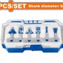 WADFOW ΣΕΤ ΜΑΧΑΙΡΙΑ ΡΟΥΤΕΡ 6mm 6ΤΕΜ (WRKSR0106)