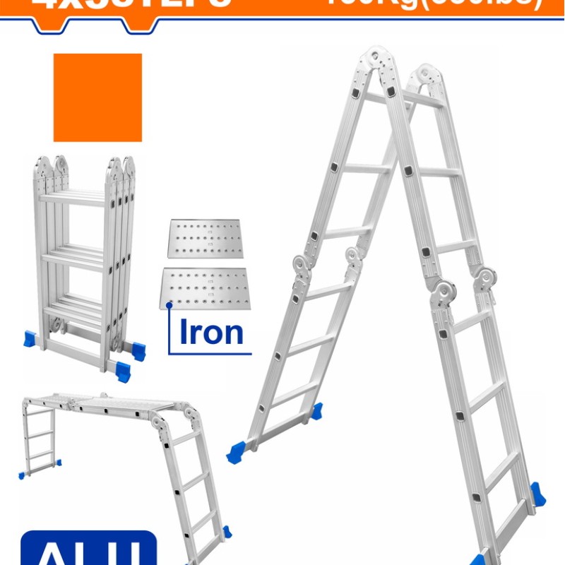 WADFOW ΠΟΛΥΜΟΡΦΙΚΗ ΣΚΑΛΑ ΑΛΟΥΜ. 4X3 ΣΚΑΛΟΠΑΤΙΑ (WLD7H43)