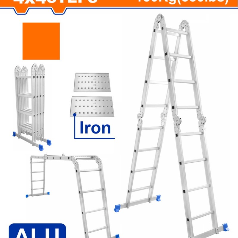 WADFOW ΠΟΛΥΜΟΡΦΙΚΗ ΣΚΑΛΑ ΑΛΟΥΜ. 4X4 ΣΚΑΛΟΠΑΤΙΑ (WLD7H44)