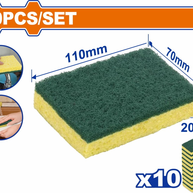 WADFOW ΣΦΟΥΓΓΑΡΙ ΚΑΘΑΡΙΣΜΟΥ 11 Χ 7 Χ 2cm 10ΤΕΜ (WGSP2901)