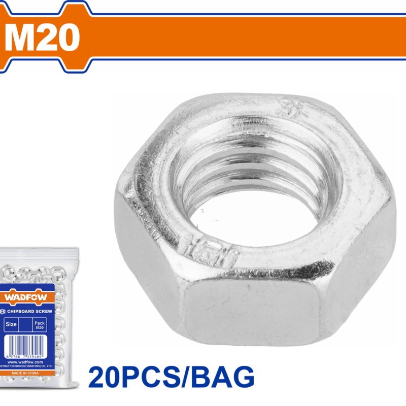 WADFOW ΠΑΞΙΜΑΔΙ ΓΑΛΒ. DIN934 20mm 20TEM (WMV1961)