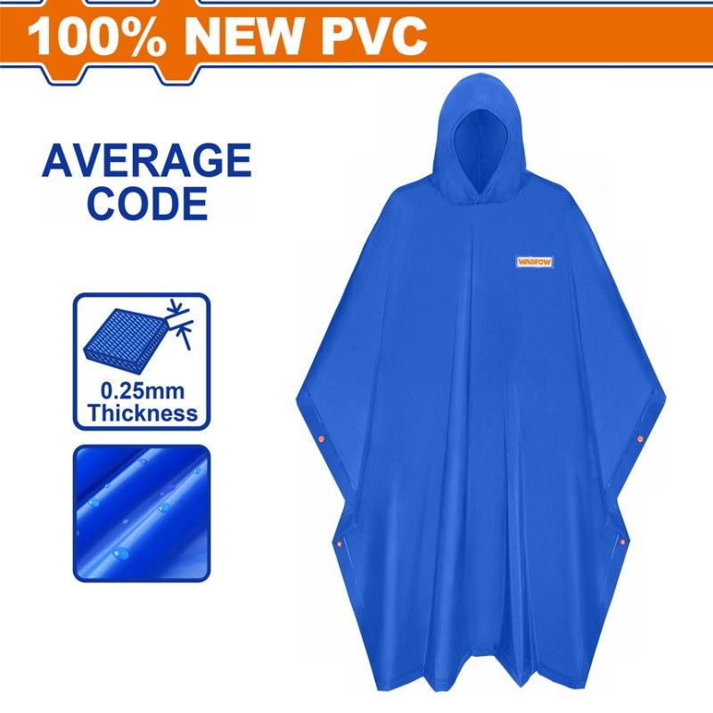 WADFOW ΑΔΙΑΒΡΟΧΟ PONCHO - ΚΑΠΑΡΝΤΙΝΑ PVC (WRC1001)