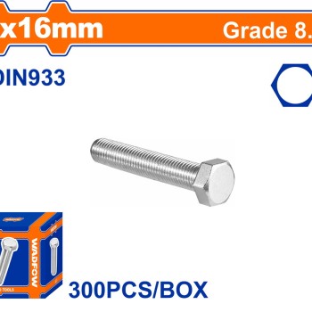 WADFOW ΒΙΔΑ ΕΞΑΓΩΝΗ ΓΑΛΒ. 8.8 DIN933 8X16 300TEM (WXSP523A)