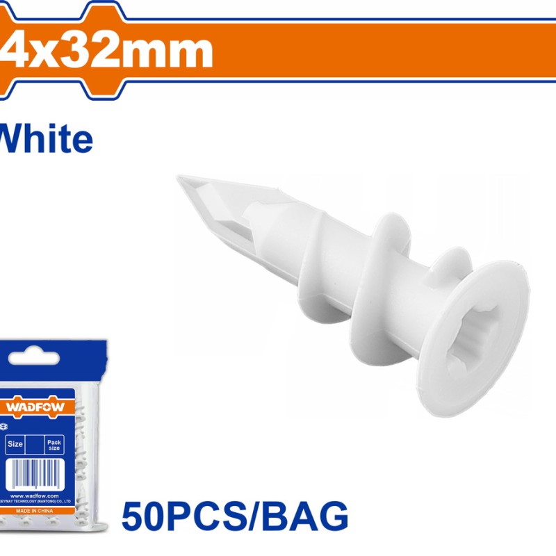 WADFOW ΒΙΣΜΑ ΠΛΑΣΤΙΚΟ ΓΥΨΟΣΑΝΙΔΑΣ ΑΥΤΟΔΙΑΤΡΗΤΟ 14X32mm 50TEM (WXTG921)