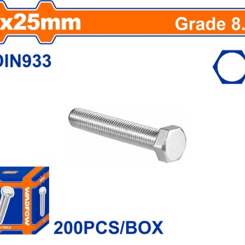 WADFOW ΒΙΔΑ ΕΞΑΓΩΝΗ ΓΑΛΒ. 8.8 DIN933 8X25 200TEM (WXSP525A)