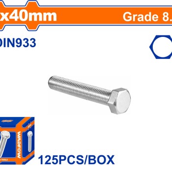 WADFOW ΒΙΔΑ ΕΞΑΓΩΝΗ ΓΑΛΒ. 8.8 DIN933 8X40 125TEM (WXSP528A)