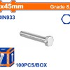 WADFOW ΒΙΔΑ ΕΞΑΓΩΝΗ ΓΑΛΒ. 8.8 DIN933 8X45 100TEM (WXSP529A)