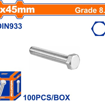 WADFOW ΒΙΔΑ ΕΞΑΓΩΝΗ ΓΑΛΒ. 8.8 DIN933 8X45 100TEM (WXSP529A)