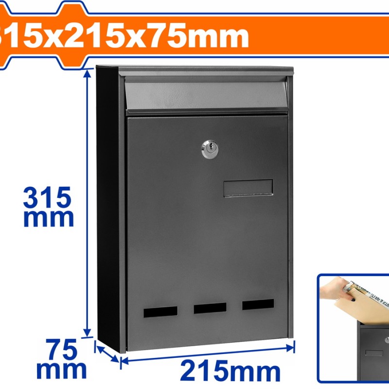 WADFOW ΓΡΑΜΜΑΤΟΚΙΒΩΤΙΟ ΜΕΤΑΛΛΙΚΟ 315X215X75mm (WXXX3501)