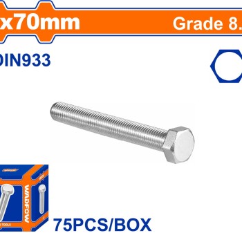 WADFOW ΒΙΔΑ ΕΞΑΓΩΝΗ ΓΑΛΒ. 8.8 DIN933 8X70 75TEM (WXSP52DA)