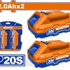 WADFOW ΣΕΤ 2τεμ ΜΠΑΤ. WLBP520 Li-ion 20V / 2Ah (WOS240682)