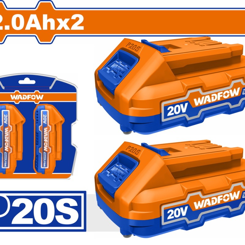 WADFOW ΣΕΤ 2τεμ ΜΠΑΤ. WLBP520 Li-ion 20V / 2Ah (WOS240682)
