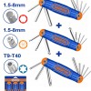 WADFOW ΣΕΤ ΚΛΕΙΔΙΑ ΑΛΛΕΝ + ΑΛΛΕΝ ΜΠΙΛΙΑΣ + TORX 24 ΤΕΜ ΣΟΥΓΙΑΣ ONE PROMOTION (WHK4203)