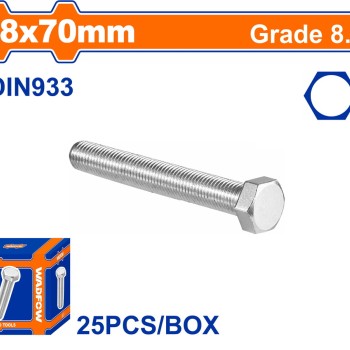 WADFOW ΒΙΔΑ ΕΞΑΓΩΝΗ ΓΑΛΒ. 8.8 DIN933 18X70 25TEM (WXSP57DA)
