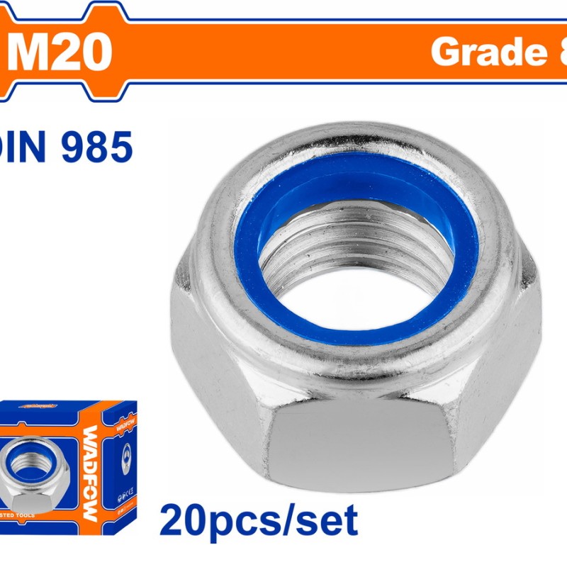 WADFOW ΠΑΞΙΜΑΔΙ ΑΣΦΑΛΕΙΑΣ ΓΑΛΒ. DIN985 20mm 20TEM (WMV6520A)