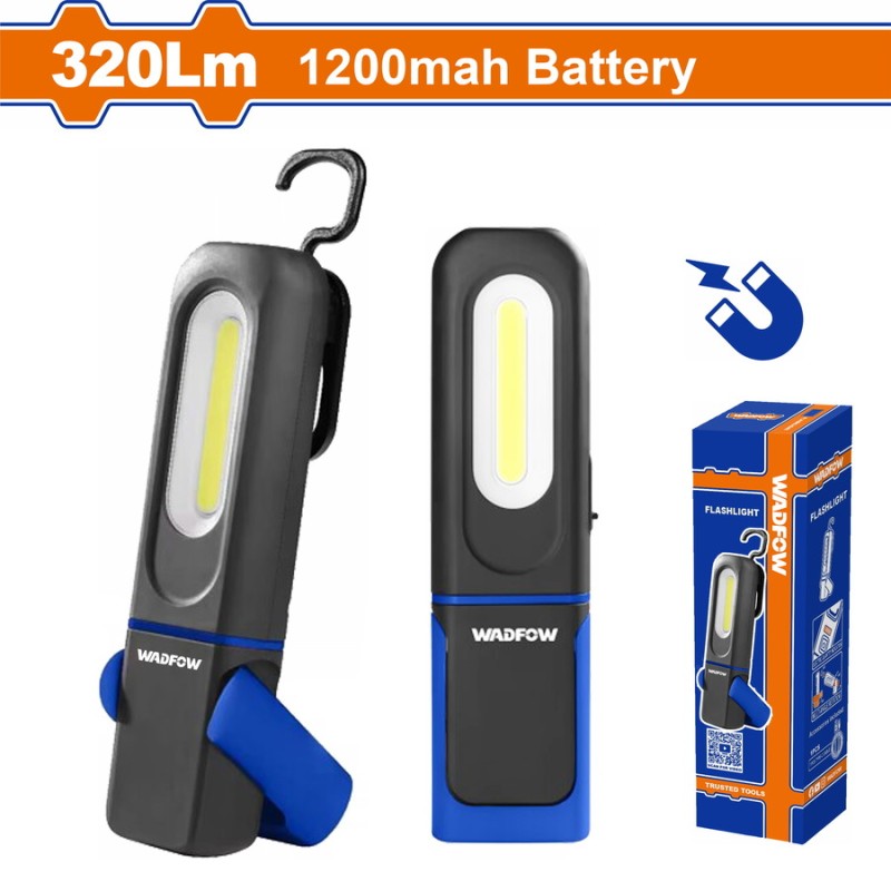 WADFOW ΦΑΚΟΣ ΧΕΙΡΟΣ 320Lm ΜΑΓΝΗΤΙΚΟΣ ΜΕ ΜΠΑΤΑΡΙΑ 1200mah (WFL7508)