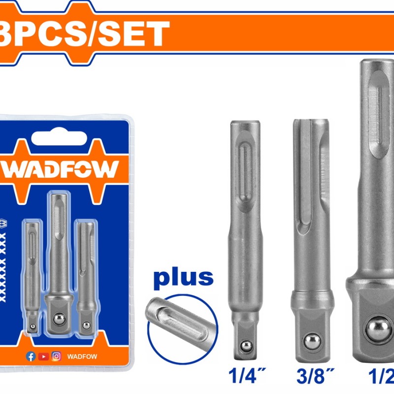 WADFOW ΣΕΤ ΑΝΤΑΠΤΟΡΕΣ SDS-PLUS 1/4