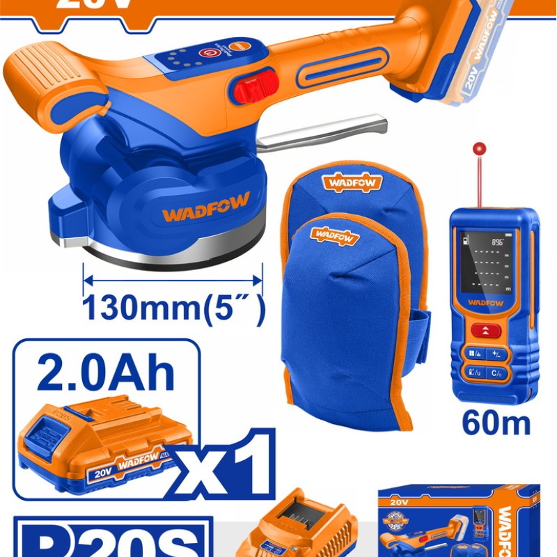 WADFOW ΣΕΤ ΔΟΝΗΤΙΚΟ ΠΛΑΚΙΔΙΩΝ ΜΠΑΤ. Li-ion 20V / 2Ah / 1 ΜΠΑΤΑΡΙΑ (WOS241185)