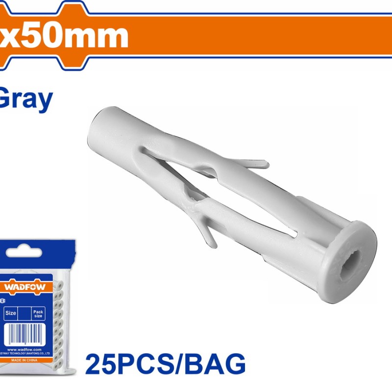 WADFOW ΒΙΣΜΑ ΠΛΑΣΤΙΚΟ PE UNIVERSAL 8Χ50mm 25TEM (WXTE921)
