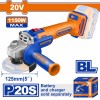WADFOW ΓΩΝΙΑΚΟΣ ΤΡΟΧΟΣ 125mm ΜΠΑΤ. Li-ion 20V ΧΩΡΙΣ ΜΠΑΤΑΡΙΑ & ΦΟΡΤΙΣΤΗ (WLAPB530)