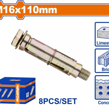 WADFOW ΒΙΣΜΑΤΑ ΜΕΤΑΛΛΙΚΑ ΜΕ ΒΙΔΑ 16 Χ 110 8ΤΕΜ (WDQ5555)