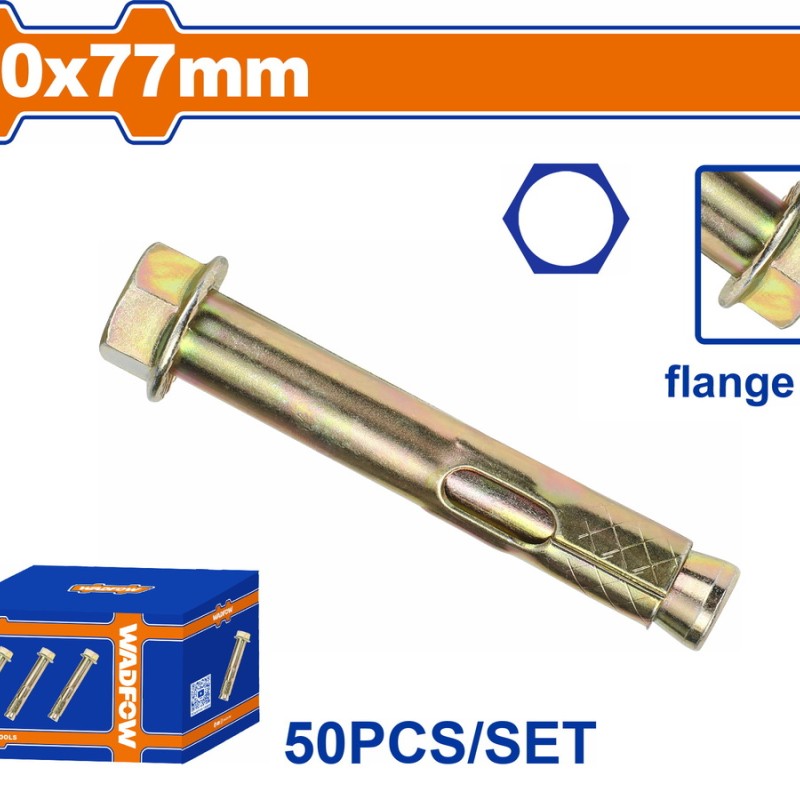 WADFOW ΒΙΣΜΑΤΑ ΜΕΤΑΛΛΙΚΑ ΜΕ ΒΙΔΑ ΦΛΑΝΤΖΑΣ 10 Χ 77 50ΤΕΜ (WDQA524)