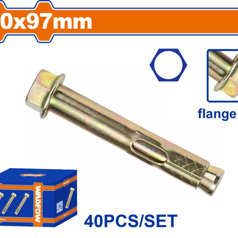 WADFOW ΒΙΣΜΑΤΑ ΜΕΤΑΛΛΙΚΑ ΜΕ ΒΙΔΑ ΦΛΑΝΤΖΑΣ 10 Χ 97 40ΤΕΜ (WDQA525)