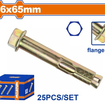 WADFOW ΒΙΣΜΑΤΑ ΜΕΤΑΛΛΙΚΑ ΜΕ ΒΙΔΑ ΦΛΑΝΤΖΑΣ 16 Χ 65 25ΤΕΜ (WDQA543)