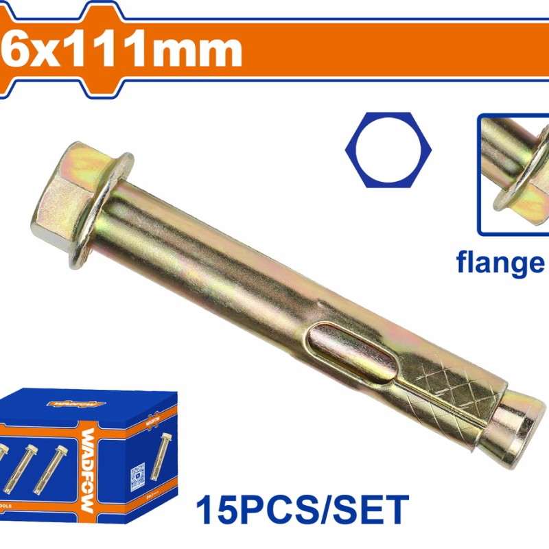 WADFOW ΒΙΣΜΑΤΑ ΜΕΤΑΛΛΙΚΑ ΜΕ ΒΙΔΑ ΦΛΑΝΤΖΑΣ 16 Χ 111 15ΤΕΜ (WDQA545)