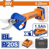 WADFOW ΨΑΛΙΔΙ ΚΛΑΔΕΜΑΤΟΣ 25mm ΜΠΑΤ. Li-ion 20V / 1.5Ah / 1 ΜΠΑΤ BL Motor (WJFPB25)