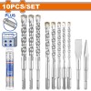 WADFOW ΣΕΤ ΔΙΑΜ/ΠΑΝΑ + ΚΑΛΕΜΙΑ SDS-PLUS 10ΤΕΜ (WHD7B10)