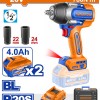 WADFOW ΜΠΟΥΛΟΝΟΚΛΕΙΔΟ ΜΠΑΤ. Li-ion 20V / 780Nm / 4Ah / 2 ΜΠΑΤ BL Motor (WCD1B78E)