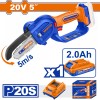 WADFOW ΣΕΤ ΑΛΥΣΟΠΡΙΟΝΟ ΚΛΑΔΕΥΤΙΚΟ ΜΠΑΤ. Li-ion 20V / 2Ah / 1 ΜΠΑΤ (WCLP556E)