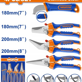 WADFOW ΣΕΤ ΨΑΛΙΔΙΑ + ΜΑΧΑΙΡΙ ΗΛΕΚΤΡΟΛΟΓΩΝ 4ΤΕΜ (WSX8644)