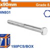 WADFOW ΒΙΔΑ ΕΞΑΓΩΝΗ ΓΑΛΒ. 8.8 DIN931 6X90 150TEM (WXSP51GB)