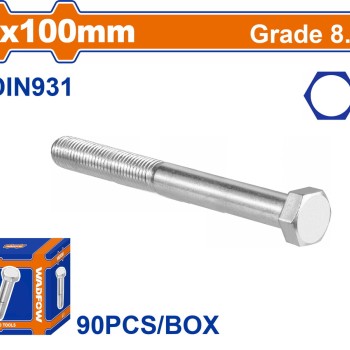 WADFOW ΒΙΔΑ ΕΞΑΓΩΝΗ ΓΑΛΒ. 8.8 DIN931 8X100 90TEM (WXSP52HB)