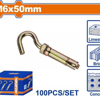 WADFOW ΒΙΣΜΑ ΜΕΤΑΛΛΙΚΟ Β.Τ ΜΕ ΓΑΝΤΖΟ 6X50mm 100TEM (WDQ4511)