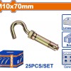 WADFOW ΒΙΣΜΑ ΜΕΤΑΛΛΙΚΟ Β.Τ ΜΕ ΓΑΝΤΖΟ 10X70mm 25TEM (WDQ4533)